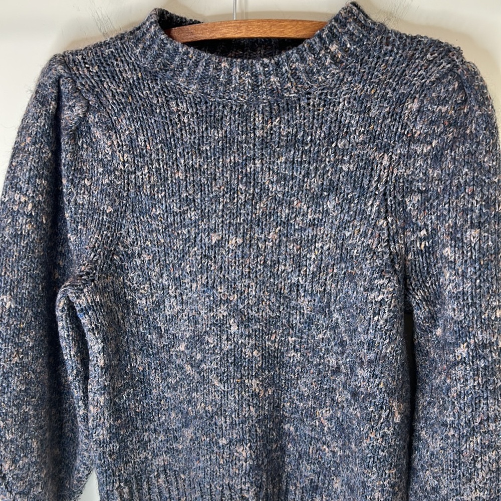 MADEWELL Pleat Shoulder Pullover Wool Blend Sweater Size Medium - Picture 6 of 16